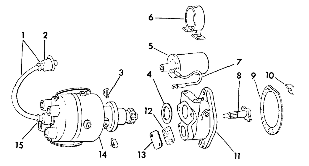 Battery Ignition Unit Diagram and Parts List for CUB185  Cub Cadet Lawn Tractor